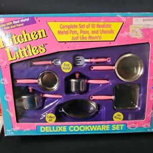 Kitchen Little Deluxe Cookware Set By TycoNew Kids Metal ware